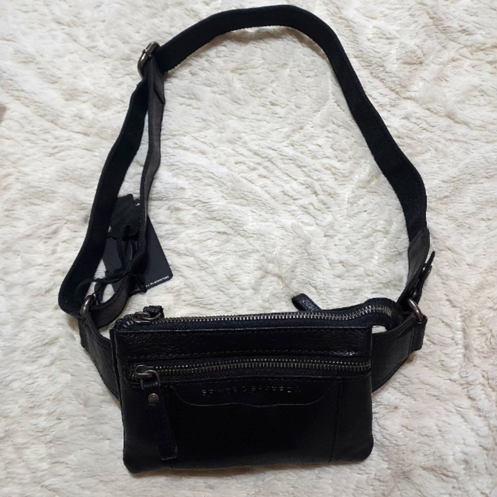Spikes & Sparrow Genuine Leather Belt fanny Bag with Adjustable Strap NWT